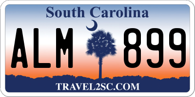 SC license plate ALM899