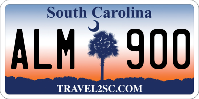 SC license plate ALM900