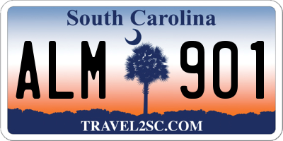 SC license plate ALM901