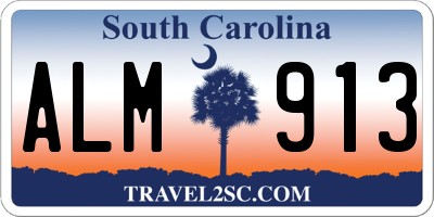 SC license plate ALM913