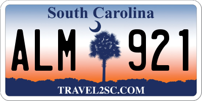 SC license plate ALM921