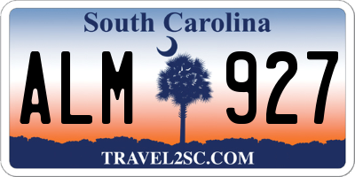 SC license plate ALM927