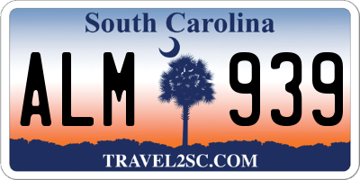 SC license plate ALM939