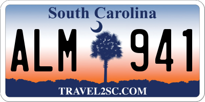 SC license plate ALM941
