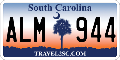 SC license plate ALM944
