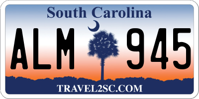 SC license plate ALM945