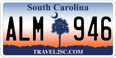 SC license plate ALM946