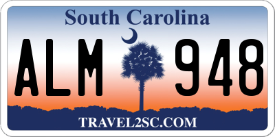 SC license plate ALM948