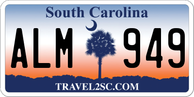SC license plate ALM949