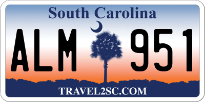 SC license plate ALM951