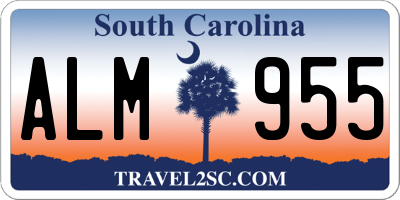 SC license plate ALM955
