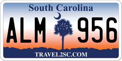 SC license plate ALM956