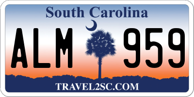 SC license plate ALM959