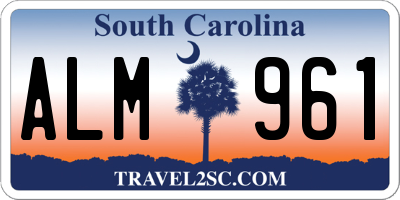 SC license plate ALM961
