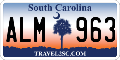 SC license plate ALM963