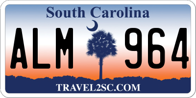 SC license plate ALM964