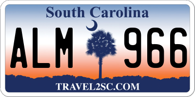 SC license plate ALM966