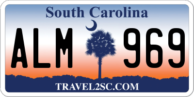 SC license plate ALM969