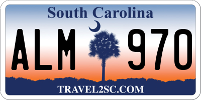 SC license plate ALM970