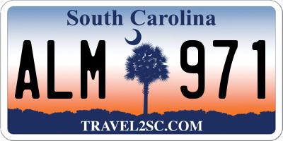SC license plate ALM971