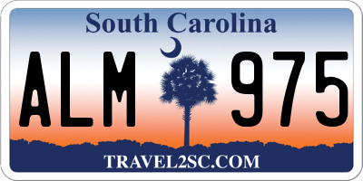 SC license plate ALM975