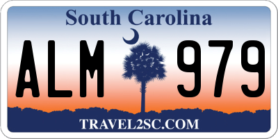 SC license plate ALM979