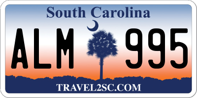 SC license plate ALM995