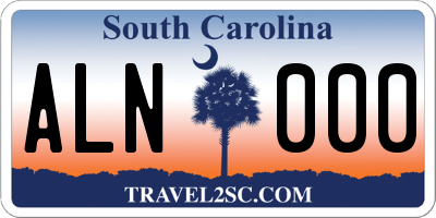SC license plate ALN000