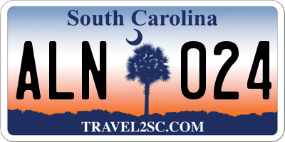 SC license plate ALN024