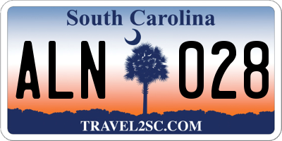 SC license plate ALN028