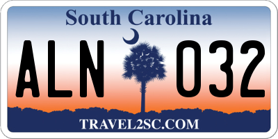 SC license plate ALN032