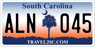 SC license plate ALN045