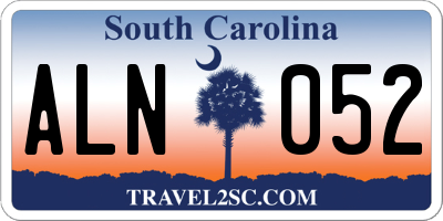 SC license plate ALN052