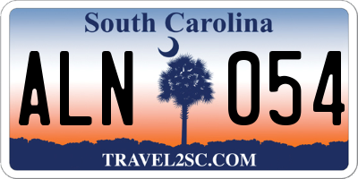 SC license plate ALN054