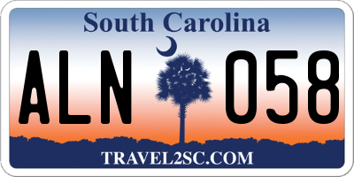 SC license plate ALN058