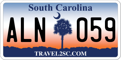 SC license plate ALN059