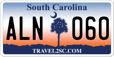 SC license plate ALN060