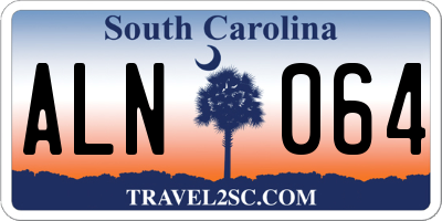 SC license plate ALN064
