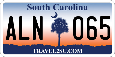 SC license plate ALN065