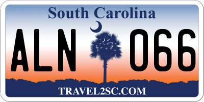 SC license plate ALN066
