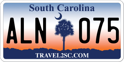 SC license plate ALN075