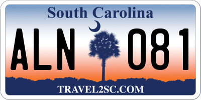 SC license plate ALN081