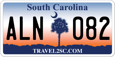 SC license plate ALN082
