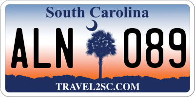 SC license plate ALN089