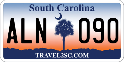 SC license plate ALN090