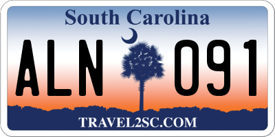 SC license plate ALN091