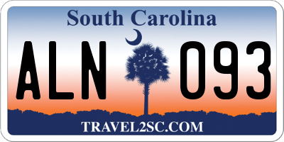 SC license plate ALN093