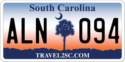SC license plate ALN094