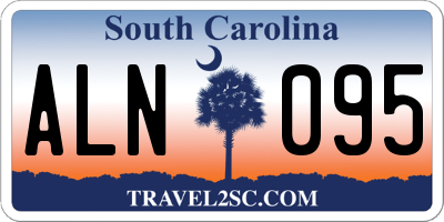 SC license plate ALN095