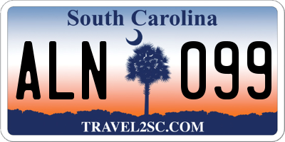 SC license plate ALN099